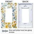 thumbnail image 3 of Yayeee Rocker Switch Wall Plate 1-Gang 4.6"x2.9" Home Decorative Outlet Cover, Yellow Floral, 3 of 6