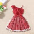 thumbnail image 2 of Coerni Girls One Shoulder Flower Girl Dress Kids Toddler Lace Tulle Tutu Long Dress Princess Dresses Sequin Tulle Ball Gown, 2 of 6