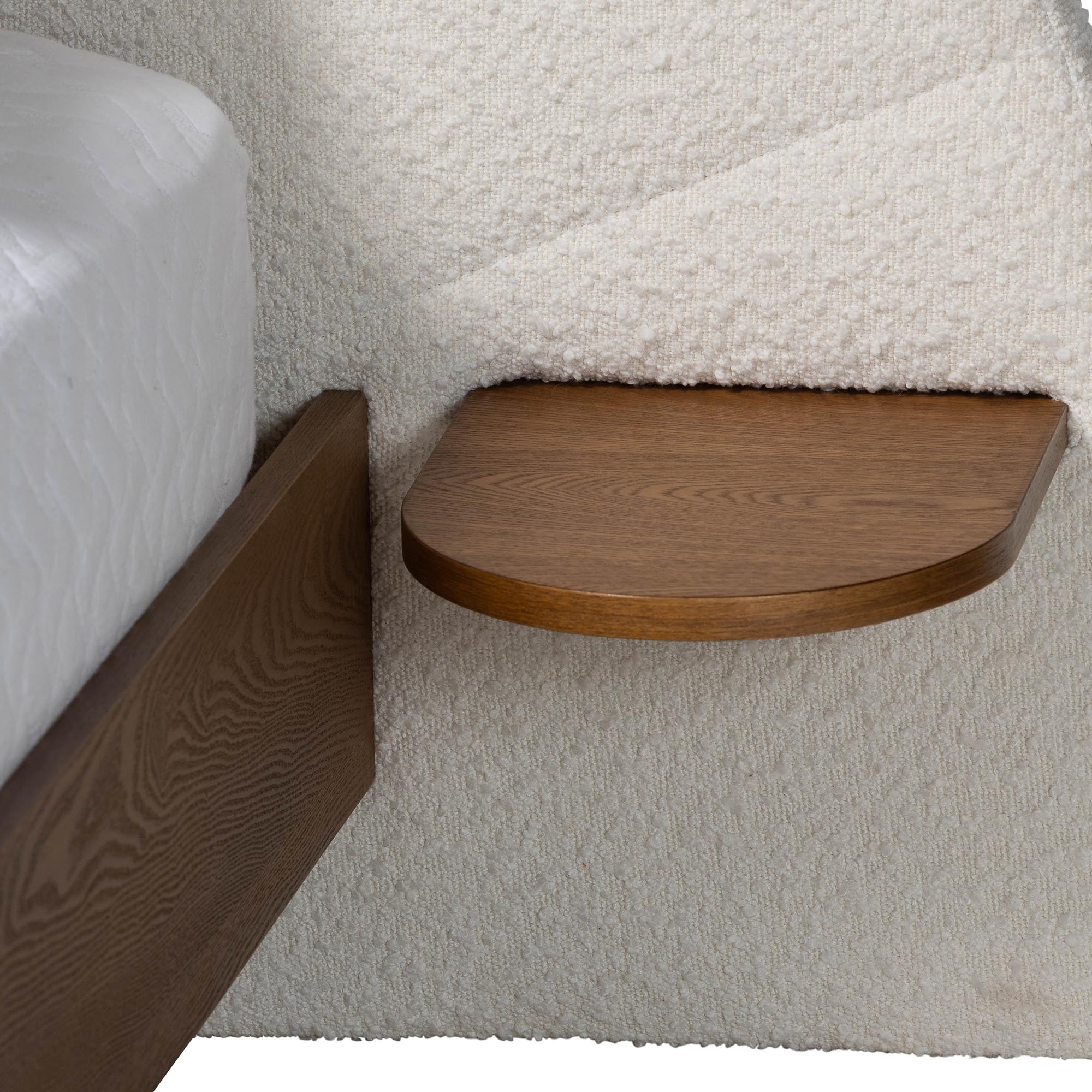 Baxton Studio Bernice Japandi Platform Bed, King, Cream