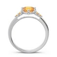 thumbnail image 4 of 2.15 Ct Fine Round Cut Citrine Gemstone Bridal Ring for Women Solid 14K White Gold Size 10 by Diamond-Capitals, 4 of 7