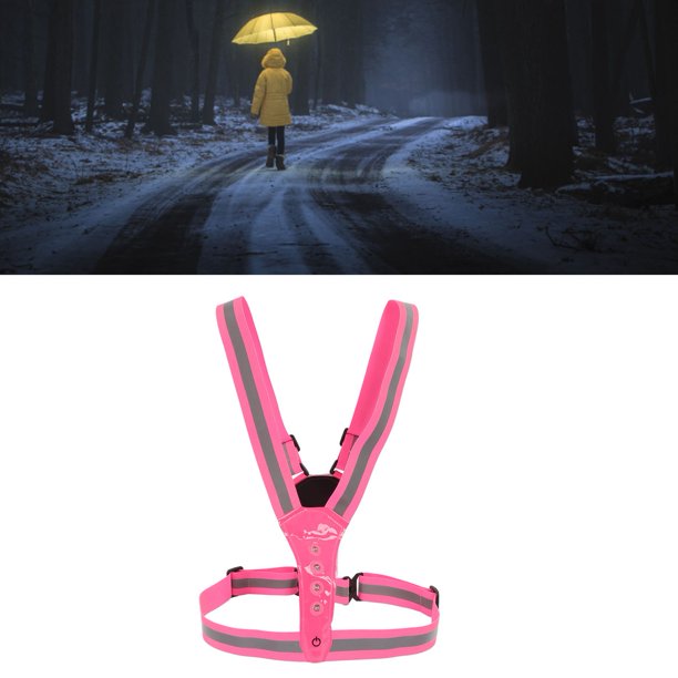 Chaleco de seguridad iluminado chaleco reflectante LED de alta visibilidad 3 modos de iluminación usable para ciclismo para mujeres ANGGREK Otros