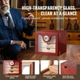 thumbnail image 5 of VEVOR Cigar Humidor Cabinet, Handmade Spanish Cedar Wood Cigar Humidor for 50-100 Cigars, Glass Cigar Desktop Storage Case with Digital Humidifier, Hygrometer and Shelves, Great Gift for Men, 5 of 9