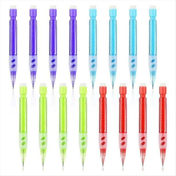 16 Mini Lápices Mecánicos para Niños, 16 Lápices Automáticos, Mini Lápices, Suministros de Papelería para Escribir y Dibujar.