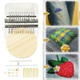 thumbnail image 1 of Small Weaving Loom Kit with 14 Hooks Mini Darning Loom Speedweve Type Weave Tool Beginners Quickly Mending Loom Machine DIY Weaving Repair Tool for Jeans Socks and Clothes, 1 of 6