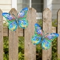 thumbnail image 4 of Beautynvta Colorful Metal Butterfly Wall Decor, Iron Butterfly Outdoor Fence Wall Art Decor, Hanging Decor for Garden Yard Living Room Patio Balcony, 4 of 6