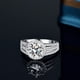 thumbnail image 2 of Anillo de plata s925 con moissanita y diamante Mosan de 2 quilates, anillo de mujer de tres filas de Seiko de moda europea y americana, 2 of 5