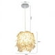 thumbnail image 5 of Lámpara colgante de techo con plumas, diseño moderno de lámpara de techo con pantalla de plumas blancas para dormitorio, sala de estar, comedor, restaurante, decoración, 5 of 5