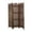 Brown Hinged Foldable Partition 3 Panel Solid Floral Rectangle 60" x 1" x 72", variant on DecMode 80" x 72" Black Wood Floral Handmade Foldable Partition Carved 4 Panel Room Divider Screen, 1-Piece