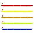 thumbnail image 1 of 5pcs/set Car Warning Stciker Reflective Trunk Stripe Stciker Car Trunk Warning Self Adhesive Universal Car Rear Reflector, Red, 1 of 7