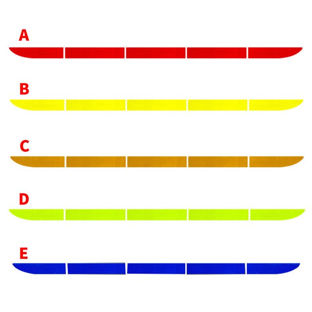 5pcs/set Car Warning Stciker Reflective Trunk Stripe Stciker Car Trunk Warning Self Adhesive Universal Car Rear Reflector, Red