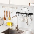 thumbnail image 2 of Utensil Rack Wall Mounted Punch Free Movable Hooks Load-bearing Kitchen Utensil Hanger Holder Rack, 2 of 3