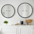 thumbnail image 7 of Madison Park Beaded 36" Dia Round Wall Mirror, with Luxury Iron Framed, Modern Wall Mounted Mirror for Home Décor, Black, 7 of 7