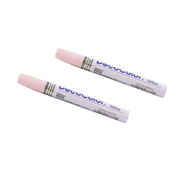 Marvy Uchida Broad Line Opaque Paint Markers, 2/Pack, Blush Pink