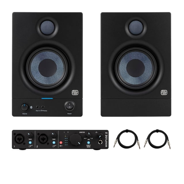 Monitores de referencia multimedia PreSonus Eris 4.5BT de segunda generación con paquete