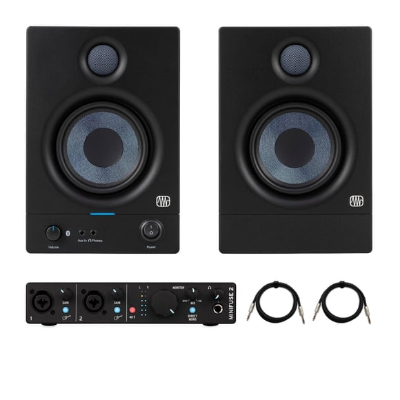 Monitores de referencia multimedia PreSonus Eris 4.5BT de segunda generación con paquete