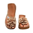 thumbnail image 3 of DAFEI Women's Slip Flip Flop Sandals with Floral Decorations Flat Soft Soles and Color Block Lightweight Design, 3 of 8