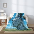 thumbnail image 2 of Gaeub Cracked Earth Head Tree Print Flannel Throw Blanket, Home Fleece Throw Blanket for Couch or Bed,Decorative Blankets,Lightweight Fuzzy Flannel Blanket-80"x60", 2 of 6