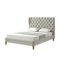 thumbnail image 4 of Rustic Manor Sally Tufted Linen Twin Size Bed Frame, No Box Spring Needed, Beige, 4 of 9