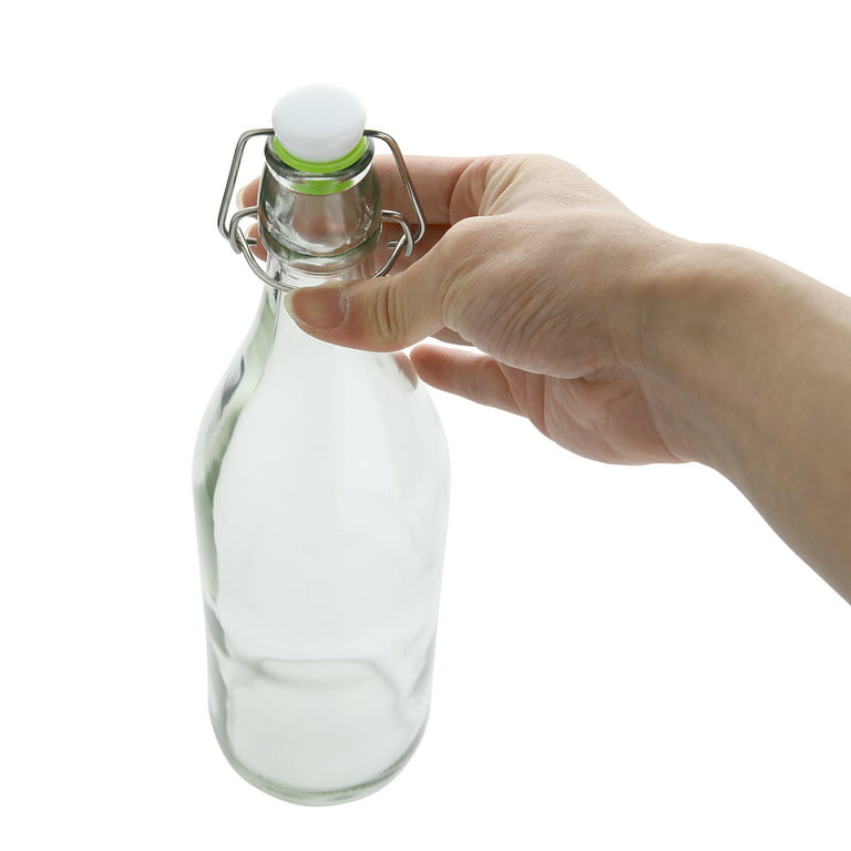 Flip Top Glass Bottle [1 Liter / 33 fl. oz.] [Pack of 6] – Swing