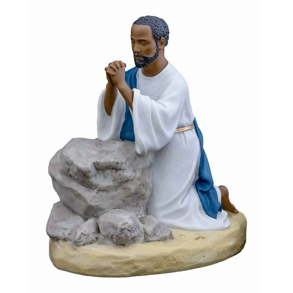Ebony Treasures Jesus Praying at Gethsemane Figurine: African American