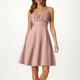 thumbnail image 2 of Vestido de verano con tirantes finos y corte en A para mujer: diseño elegante y ajustado, tejido elástico, adecuado para fiestas y ocasiones informales., 2 of 4