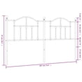 thumbnail image 2 of vidaXL Metal Headboard White 180 cm, 2 of 4