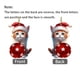 thumbnail image 5 of Christmas Cute Kitty Decoration Pendant Acrylic Flat Christmas Pendant Car Rearview Mirror Pendant Christmas Tree Decoration 2pcs, 5 of 9