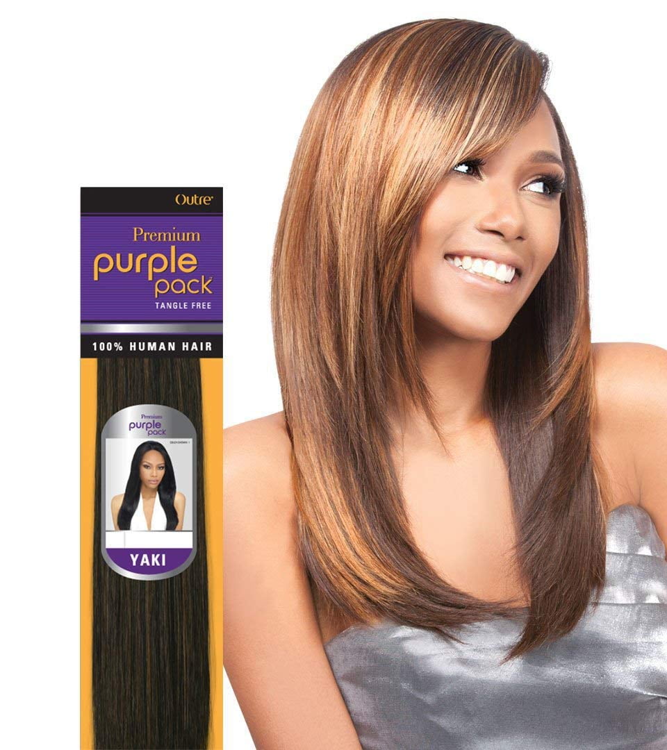 Outre Purple Pack 100% Human Hair Weave (16 inches, 2(Darkest Brown)) -  