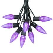 25 Foot C9 LED Christmas Light Set, Hanging String Lights, Black Wire - Bild 38 von 51