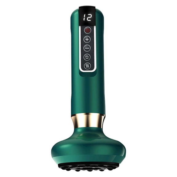 Yatlte Intelligent Negative Pressure Cupping Massager, 12-Level Scraping & Vibration Brush with Red Light Heating, Rechargeable Relaxation Tool 30ml Oil
