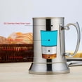thumbnail image 4 of Chope à Bière en Acier Inoxydable à Double Paroi avec Poignée, Tankard, Stein à Bière, Grande Tasse à Cocktail, Tasse à Lait, 4 of 9