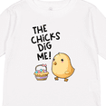 thumbnail image 4 of Inktastic The Chicks Dig Me Easter Baby Chick with Basket and Eggs Boys or Girls Long Sleeve Toddler T-Shirt, 4 of 5