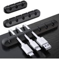 thumbnail image 2 of 3-Pack Cable Management Cord Organiser Clips Adhesive Organizer for USB Charging Cable Mouse Wire PC Office Home, 2 of 4