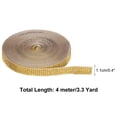 thumbnail image 2 of Rollo de cinta de cristal de strass, 5 filas de tiras de cristal autoadhesivas de 4 yardas en oro, 2 of 6