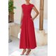thumbnail image 3 of Vestido PRETTYGARDEN para mujer, verano 2025, casual, maxi rojo, XXL, 3 of 9