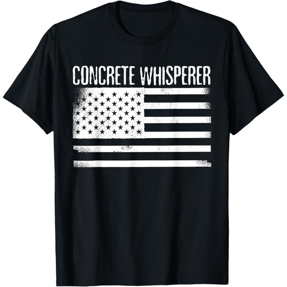 Premium Comfort - Concrete Worker Crew USA America Flag T-Shirt