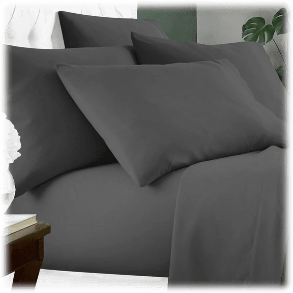 Villa Novum 6-Piece Bamboo Fiber Sheet Set (Gray, Full)