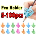 thumbnail image 2 of 5-100 piezas de soporte para lápices de escritura para niños, soporte de silicona para práctica de aprendizaje, soporte de postura con agarre asistido para estudiantes, 2 of 5