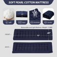 thumbnail image 3 of Folding Camping Cot with Mattress, Large Pocket Portable Camp Bed Cots with Carry Bag, Max Load 450 LBS, for Camping, BBQ, Hiking, Backpacking, Beach, Home, Office, Navy Blue, 3 of 9