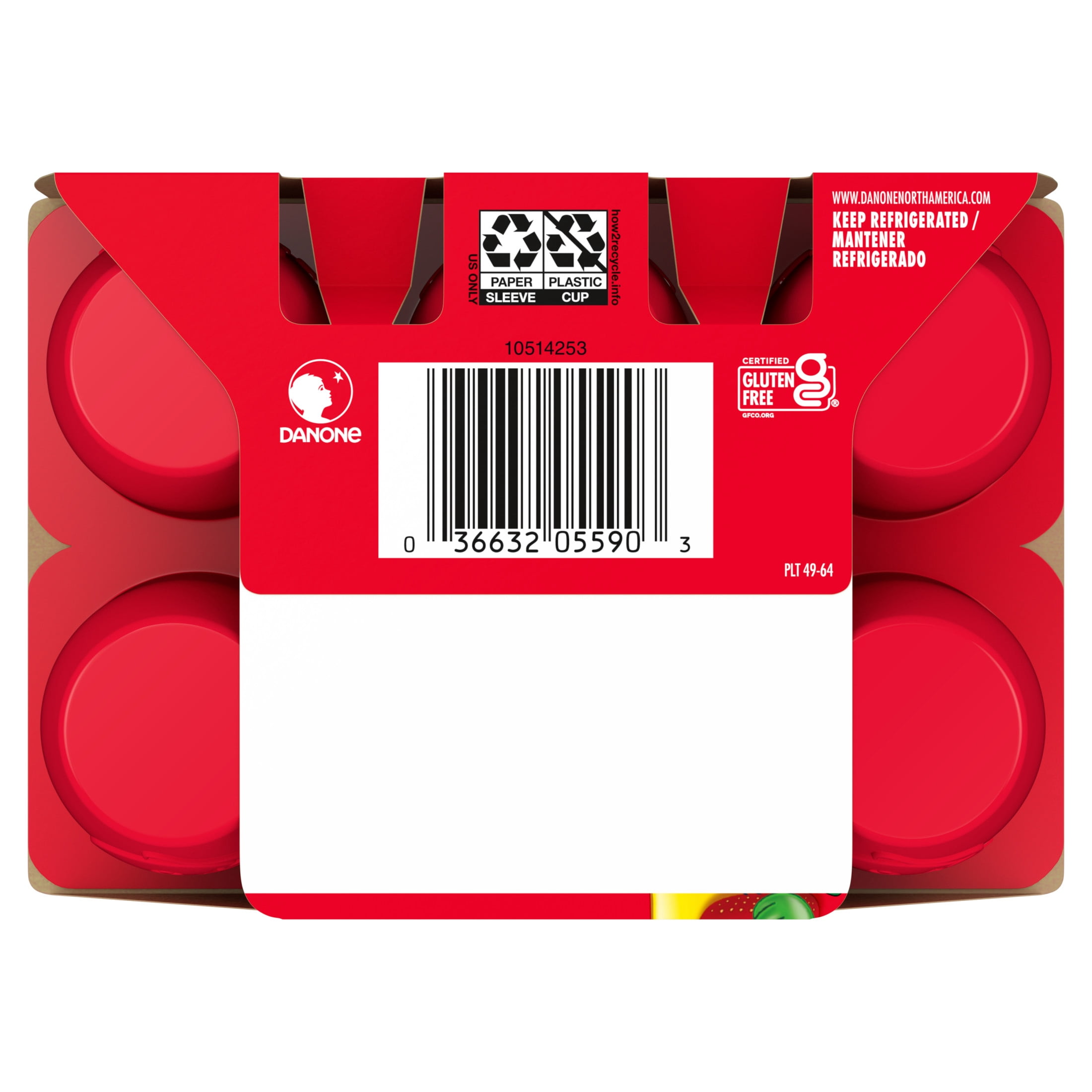Danonino Strawberry Dairy Snack, 1.76oz, 6 Count