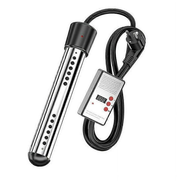 (Black)3000W/2000W Electric Heater Boiler Water Heating Element Immersion Suspension Water Heater Bathroom Swimming Pool