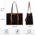thumbnail image 6 of Lovevook Laptop Tote Bag for Women,Pu Leather Laptop Purses,Large Capacity Laptop Bag Computer Bag with Clutch Purse for Business,Work,Study,Office,Travel-Black Brown, 6 of 8