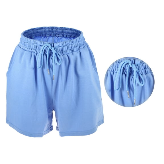 1Pc Women's Flowy Running Shorts Casual High Waisted Workout Shorts Sky Blue Size M