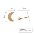 thumbnail image 3 of Aretes de oro 14k GIALLO Broquel GIALLO COLLECTION Lunas doradas de oro amarillo, 3 of 5
