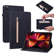 Dteck iPad Pro 11 inch Case 2021 3rd/2nd/1st Generation Case 2021/2020/2018 with Elastic Band PU Leather Protective Case Cover with Pocket Strap Soft TPU Back Shockproof for iPad Pro 11,Black