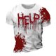 thumbnail image 3 of Playeras Interiores Para Hombre, Blusa Informal De Verano Con Estampado De Empalme De Color Para Hombre, Camiseta De Manga Corta Con Cuello Vuelto, 3 of 5