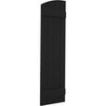 thumbnail image 3 of Ekena Millwork 14"W x 83"H Americraft Four Board (2 Batten) Exterior Real Wood Joined Board-n-Batten Shutters w/ Elliptical Top (Per Pair), Black, 3 of 10