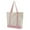 Pink, variant on Canvas Tote Bag Reusable Grocery Shopping Bag Top Zipper Closure Daily Essentials Large Capacity Portable Shopping Bag Pink