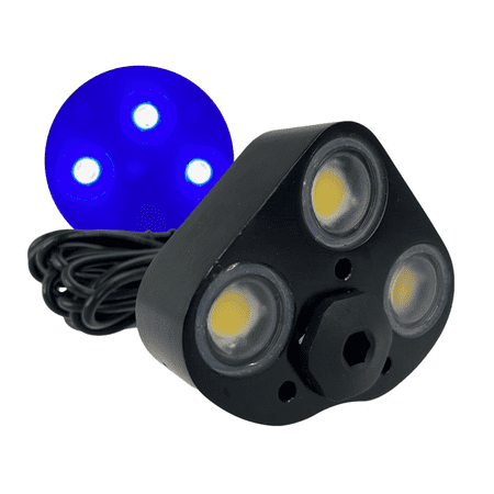 

Pactrade Marine Black Aluminum Housing Plug/Transom Light DC10-30V LED Waterproof IP68 10W per LED Lengthy Wired with Screws Interior Temperature (120 LM LED - 3pcs Blue)