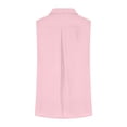 thumbnail image 5 of CUSTG Casual Shirts For Women Simple Summer Sleeveless V Neck Button Down Solid Color Linen Shirts Tank Blouse Boho Tops, 5 of 6